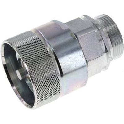 Stalen DN 25 Hydraulische Koppeling Insteeknippel 28 mm L Knelring ISO 8434-1 D M48 x 3