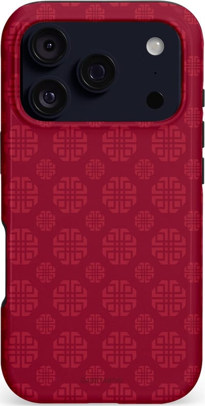 Casetastic hoesje geschikt voor Apple iPhone 17 Pro - MagSafe - Dubbellaagse bescherming - Oosters Rood - Fashion Case - Bordeaux