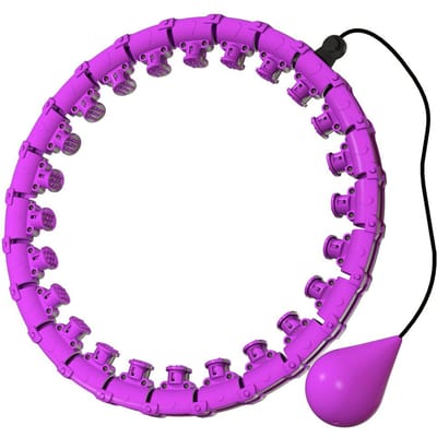 Verstelbare Pasvorm Infinity Fitness Hula Hoepel Oefenring voor Gewichtsverlies Afneembaar en Makkelijk te Gebruiken Apparatuur voor Thuisgym 20Sect Cyan 33Waist