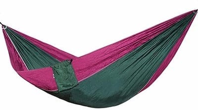 Nylon Hangmat - Kampeer Hangmat - Ontspannen Buiten - Verbeterd Anti-Rol Ontwerp - Single Person - Oranje Blauw