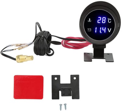 Digitale Ronde Water Temperatuurmeter LED 9V-36V met Blauwe Verlichting voor Auto en Motor