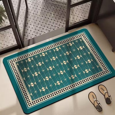 Tapis de Sol de Salle de Bain Français Coussin en Terre de Diatomée Tapis de Pied Absorbant Antidérapant Tapis de Sol de Toilette Tapis de Porte de Douche Tapis 40*60cm gray