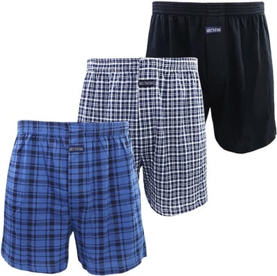 Set van 3 Brede Boxershorts voor Heren - 100% Katoen, Ademend, Losse Pasvorm, Maat M-3XL