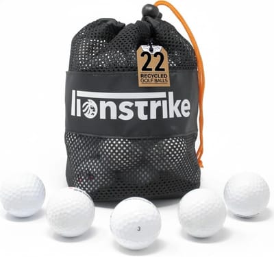 22 Gebruikte Golfballen - Grade A Lake Balls Mix | Topmerken | Gerecycled en Gereinigd | Inclusief Mesh Opbergtas