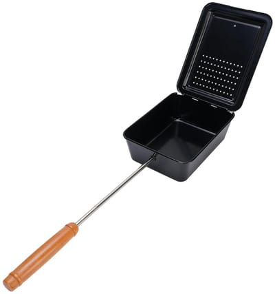 Allecto - Popcornmaker - Campfire Popcorn Popper - Handmatige popcornpan voor buitengebruik - Ideaal voor camping en tuinfeesten - Gezellig snacken...
