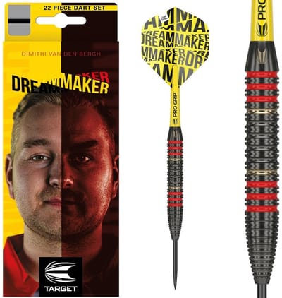 Target Dimitri van den Bergh Brass Set 22 Pieces - Dartpijlen