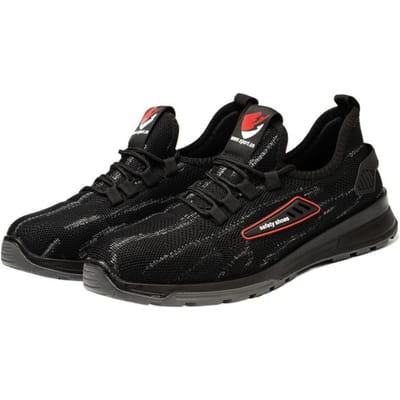 Chaussures de travail Assurance Travail Homme Anti-écrasement et Anti-perforation Embout Acier Plastique Isolation 6KV Chaussures de Travail Électrique 46