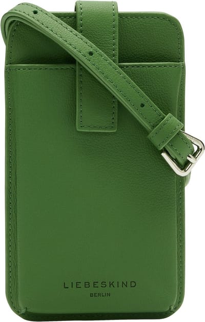 LIEBESKIND BERLIN Leren Telefoontasje Schoudertas Harris Mobile Pouch Algae Groene