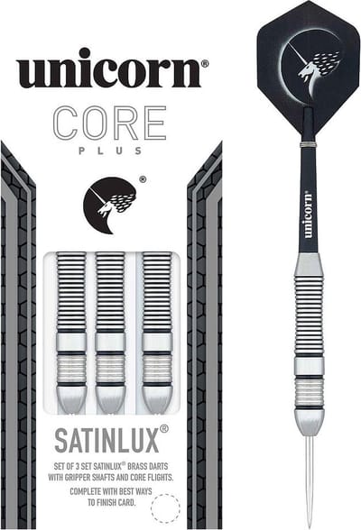 Unicorn Core Plus Satinlux Brass - Dartpijlen