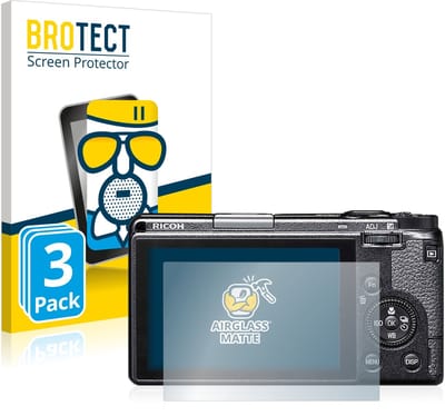 BROTECT - Screenprotector voor Ricoh GR IIIx / IIIx HDF - Folie Beschermfolie Beschermglas matte 3 Stuks