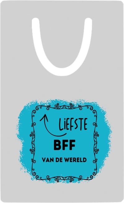 Hacebo® - liefste bff van de wereld metalen boekenlegger - Vriend - de liefste beste vriend - verjaardag - cadeautje voor beste vriend - beste vriend artikelen - kado - geschenk Bladwijzer boekenleggers - 7.6 cm x 5cm