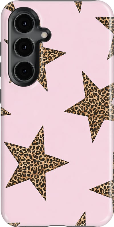 DripCase Hoesje Samsung Galaxy S24 | Sterren Design | Magnetisch Opladen | 2-in-1 Ontwerp | Stars Backcover Wild Pink
