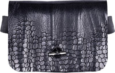 b.belt Leren Gordeltas Soley Beltbag Black Zwart