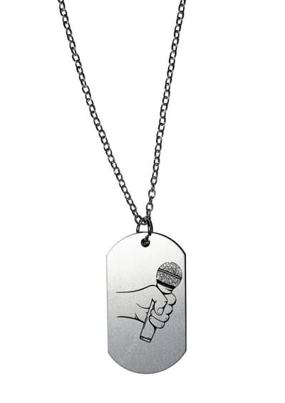Akyol - microfoon ketting - Zanger/zangeres - zanger/zangeres - leuk kado voor iemand die van zingen houd