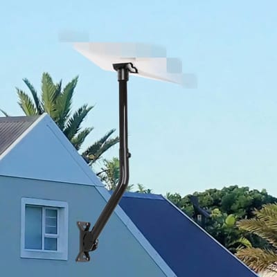 Jhubersproducts - V3-montage Aluminium + Staal - Verstelbare Pijpadapter - Duurzaam en Weerbestendig - Geschikt voor Wand en Dak - Antenne Montageset