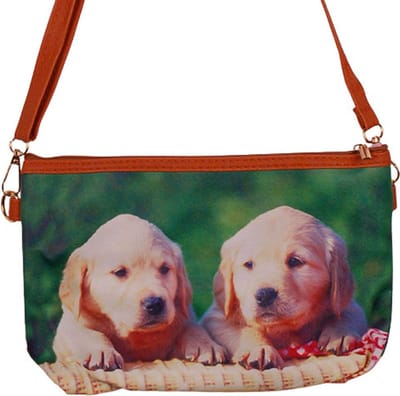 Schoudertasje 2 Puppy's - 25x17cm