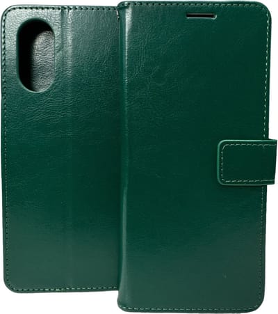Portemonnee Book case Hoesje Geschikt voor: Oppo A17 - Groen