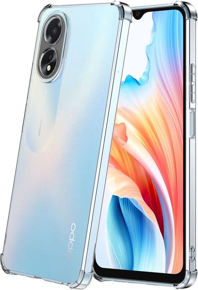 Geschikt voor Oppo A18 / A38 Telefoonhoesje Transparant met Stootrand - Clear Case Shockproof TPU Siliconen Back Cover Case Doorzichtig - Smartphonica geschikt voor Oppo A18;Oppo A38