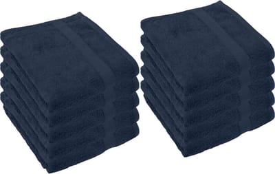 Vossen Calypso feeling gastendoekje marine blauw 30x50
