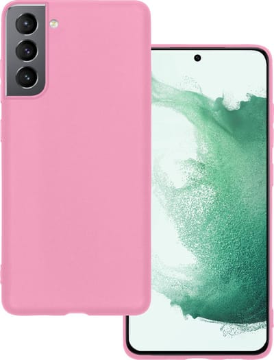 Hoesje Geschikt voor Samsung Galaxy S22 Plus - Sterk & Shockproof - Hoes Cover - Siliconen Case - Lichtroze
