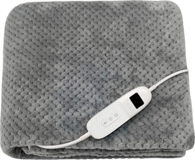 Botti Medic Series Hestio elektrische verwarmingsdeken – 160W – 9 standen – 180 × 130 cm – Grijs fleece – Veilig & energiezuinig