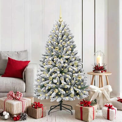vidaXL - Kunstkerstboom - 150 - cm - 150 - LED's - Warmwit - PVC - en - Staal