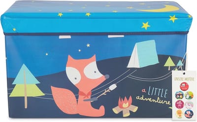 Opbergkist met deksel - Speelgoedkist kind - Speelgoed opbergen - Zitbank met opbergruimte - 60x30x35 cm - Blauw