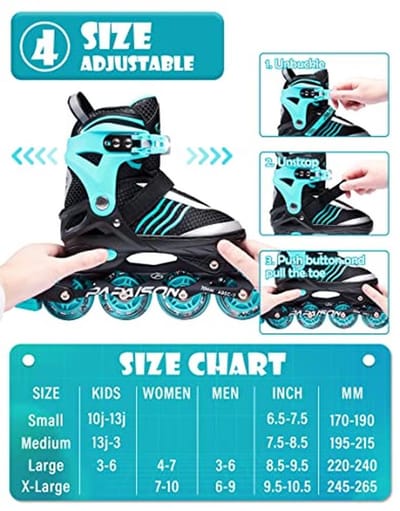 Verstelbare Rolschaatsen - Inline Skates Kinderen - Buiten Sporten - Verlichtende Wielen - 4 Maten Verstelbaar - Lichtgroen
