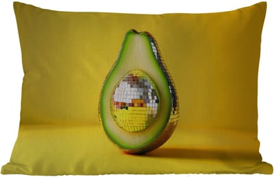 Buitenkussens - Tuin - Avocado - Discobal - Geel - Glitter - 50x30 cm