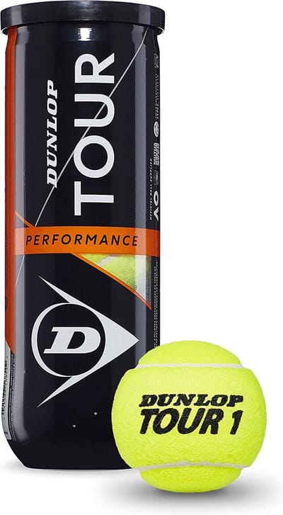 DUNLOP - tour performance 3-bal tube - Tennisbal gasgevuld - Geel