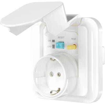 Sygonix SY-5775152 1-voudig Aardlekcontact (onderbouw) Aanraakbeveiliging IP44 Wit