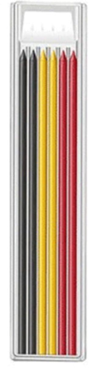 Germat timmermans potlood vulling kleur set – 6 stuks