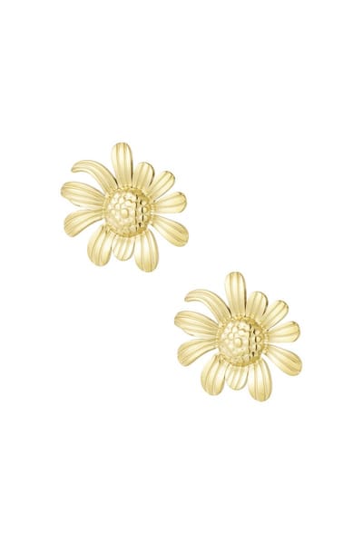 Bijoutheek Oorknoppen Zonnebloem Goud