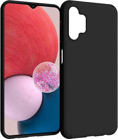 Flexibele achterkant Silicone hoesje zwart Geschikt voor: Samsung Galaxy A13 4G