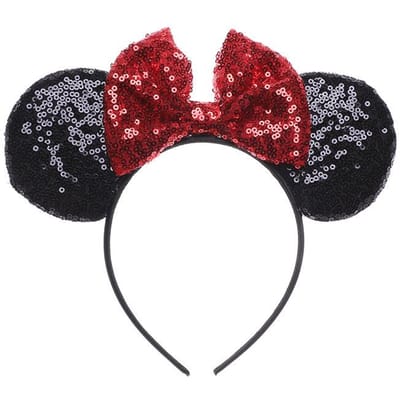 Muis Hoofdband Cartoon Oren Pailletten Strikken Haarband Feest Cosplay Haaraccessoires Kinderen Volwassenen Speelgoed Cadeau brown