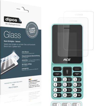 dipos – 2x Matte Pantserfolie geschikt voor Itel Ace 2 Heera | 9H Screenprotector