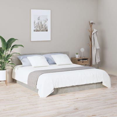 vidaXL - Hoofdbord - 200x1,5x80 - cm - bewerkt - hout - betongrijs