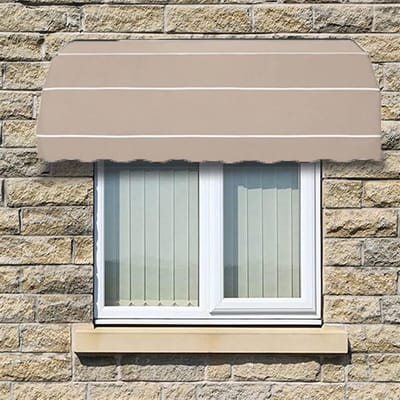 Deur En Raam Luifel - Terrasoverkapping Buiten - Bescherming Buiten - Volledig Gemonteerd - 60x60x60cm - Khaki