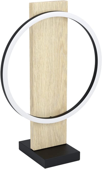 EGLO Boyal Tafellamp - LED - 42,5 cm - Zwart|Bruin|Landelijk|Wit