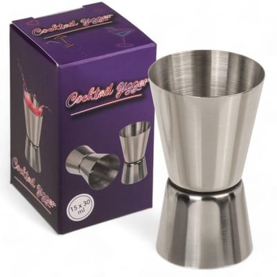 Dailygoods- Maatbeker - 1,5 cl/3 cl - Roestvrij Staal - Vaatwasmachinebestendig - Cocktailmaat - Gematteerd oppervlak - Duurzaam design - Jigger