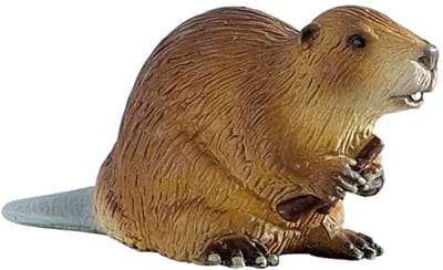 Bullyland 64456 – Speelfiguur Bever – ca. 3,2cm – levensecht en detailrijk vormgegeven – ideaal als educatief speelfiguur, decoratie of klein cadeautje voor kinderen vanaf 3 jaar.