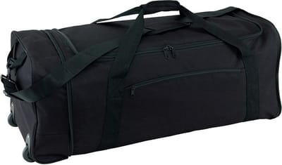 Reistas/weekendtas/sporttas - model Laserwheels - 81 x 32 x 33 cm - 3 vakken - zwart - met wielen - 85 Liter