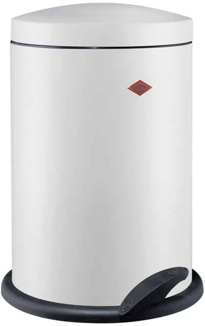 WESCO 116 (Alpha) Prullenbak | Pedaalemmer | 13 Liter | Metaal - Mat wit | Vuilnisbak - Made in Germany