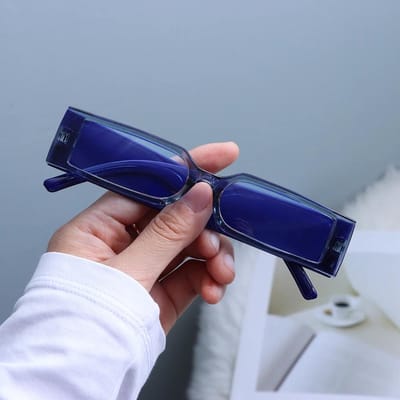 Vintage Rechthoekige Zonnebril voor Vrouw Man Retro Kleine Monturen Zonneklep Bril Hip Hop Bril Mode Tinten UV 400 Bescherming Oogbril 1PC