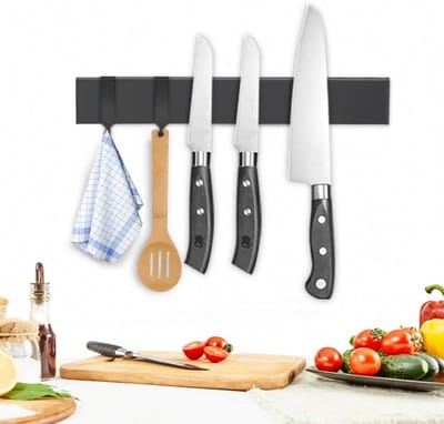 Famanu – Magnetische messenstrip van rvs 40 cm, zelfklevend, stijlvolle organizer voor keukenmessen en keukengerei