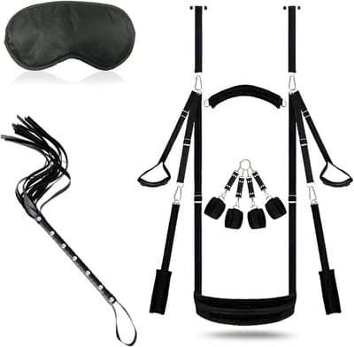 Aura® Sex Schommel - Sex Swing Extra Stevig – Seksschommel – Seksspeeltjes voor Koppel – Seks Schommel BDSM – Erotiek Toys - Vastbinden Vrouwen - Porno Schommel - Neuken - Sex Sling – Love Swing – Discreet Verpakt - Zwart - 32cm x 25cm x 11cm