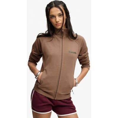 Superdry Bench Sweatvest met Hoge Hals Brown Grootte: Xxs