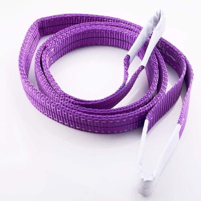Heftuig Singelband - Hijsstrop - Zwaar Werk - Hoge Sterkte Polyester - 1 Ton 1 Meter - Paars