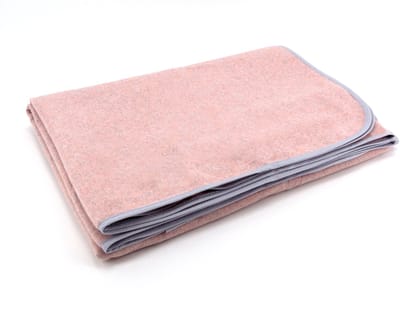 sleepling 150 x 200 cm plaid | knuffel- en sofadeken | van katoenmix | Made in Germany | wasbaar op 30 graden | lichtgrijs-roze