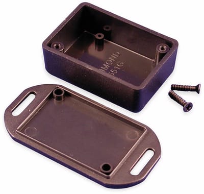 Hammond Electronics 1551GFLBK 1551GFLBK Euro-behuizing 50 x 35 x 20 ABS Zwart 1 stuk(s)